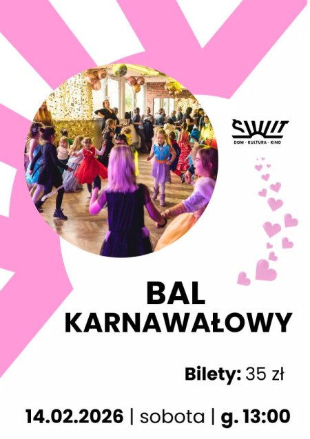 BAL KARNAWAŁOWY dla dzieci w DK Świt